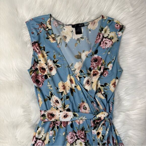 Aqua - Floral Wrap Dress - Picture 2 of 9